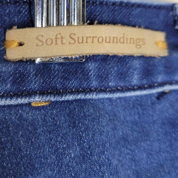Soft Surroundings Sz 14 The Ultimate Girlfriend Medium Wash Hi-Rise Denim Jeans - Picture 9 of 11